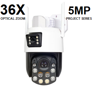 DIGIBYTE 3MP + 3MP Dual Lens 36X 5.5inch Optical Zoom Onvif LAN + Wifi + SD PTZ Camera (All NVR Supported)